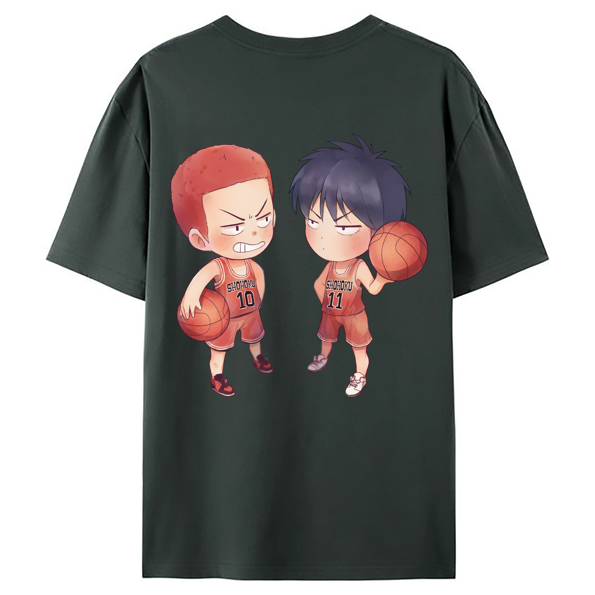 （画像用） SLAM DUNK／スラムダンク 綿100％ メンズ半袖Tシャツ（バックプリント） 通気性
